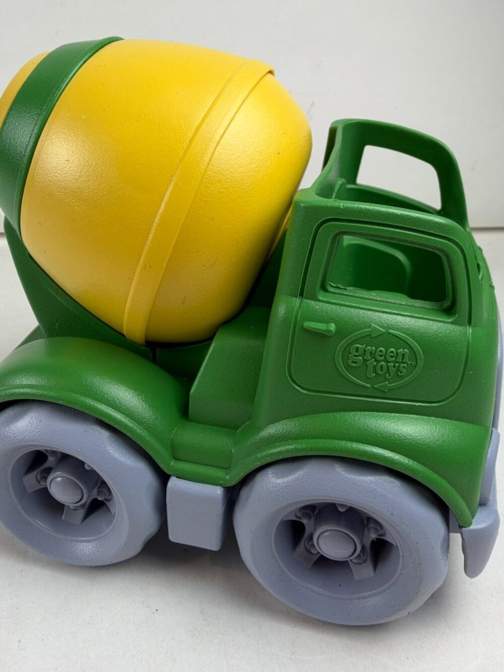 Green Toys Cement Mixer Truck Green Yellow 100% Recycled Plastic Toy USA Made